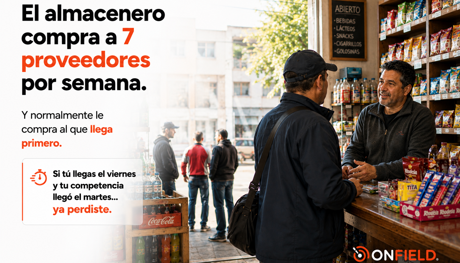El almacenero que compra a 7 proveedores por semana. Por qué la velocidad importa en canal tradicional.
